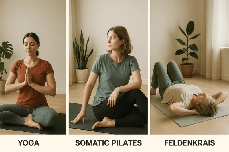 compare somatic Pilates with yoga
