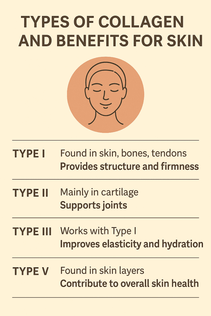 Type of collagen and benefits for skin